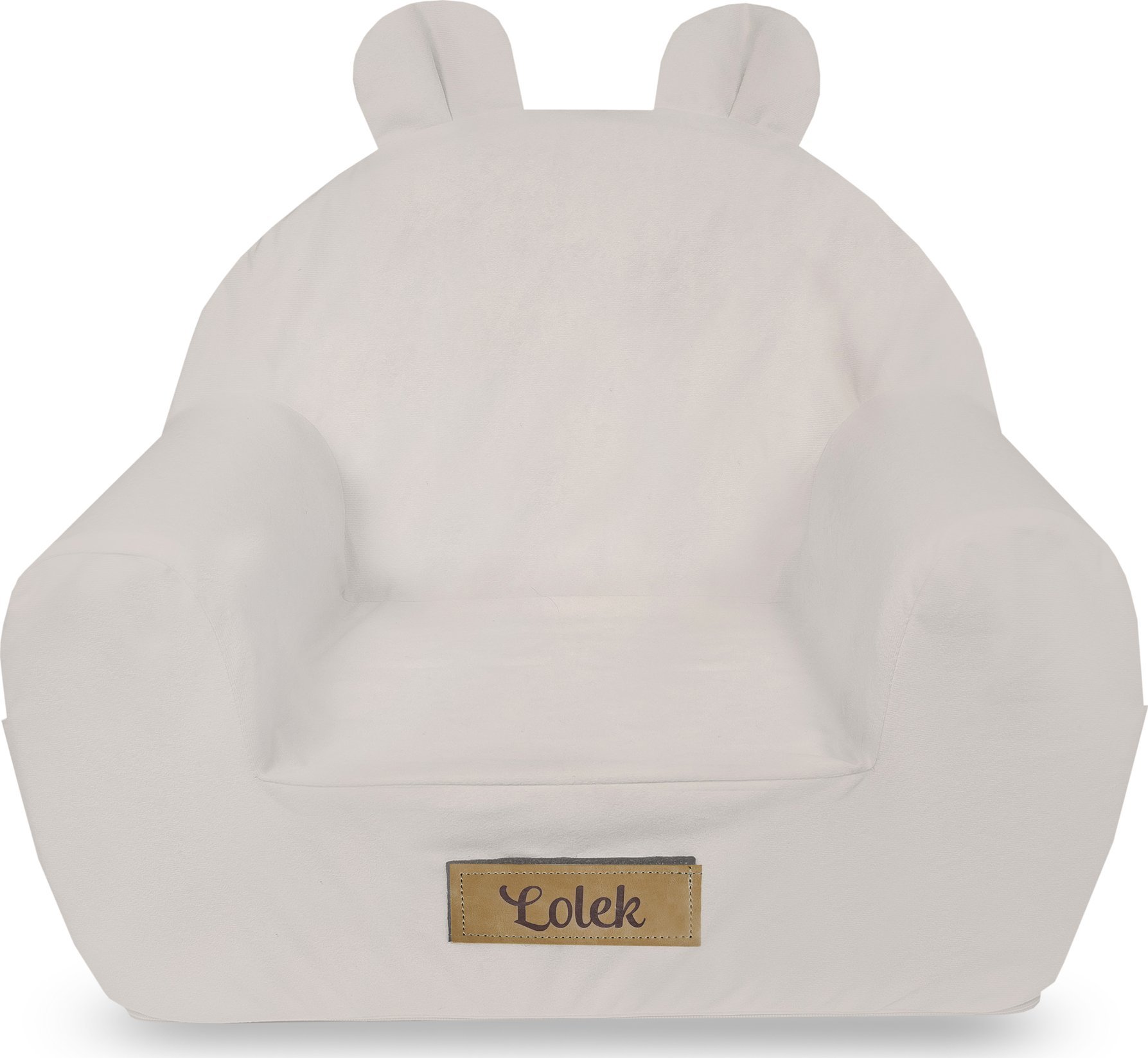 Flumi Fotelik dziecięcy z uszami jasny szary