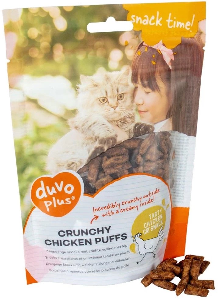 Duvo+ Crunchy Puffs Przysmak Dla Kota Kurczak 50g