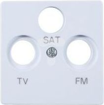 Kontakt-Simon Pokrywa gniazda antenowego RD/TV/SAT biała (82037-30)