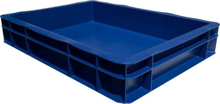 qBox Pojemnik transportowy 1/2 EURO 70 wym. 400 x 300 x 70 mm (kolor: niebieski)