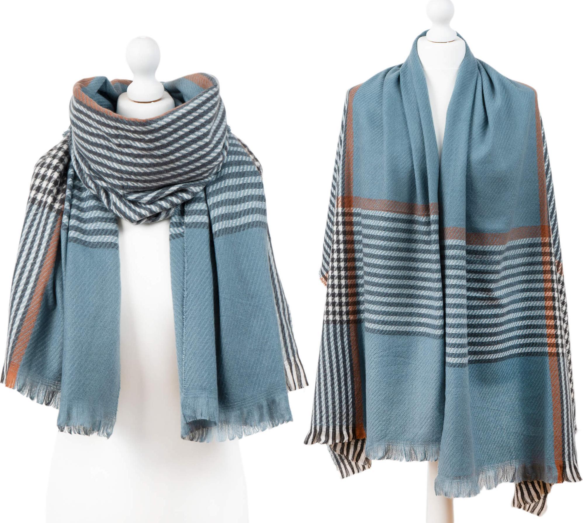 Aleszale Szalik Damski Długi Ciepły Miękki Pepitka Kaszmir - Szl-Pepe-1