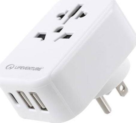 Lifeventure ADAPTER PODRÓŻNY USB / USB C LIFEVENTURE WORLD TO US TRAVEL