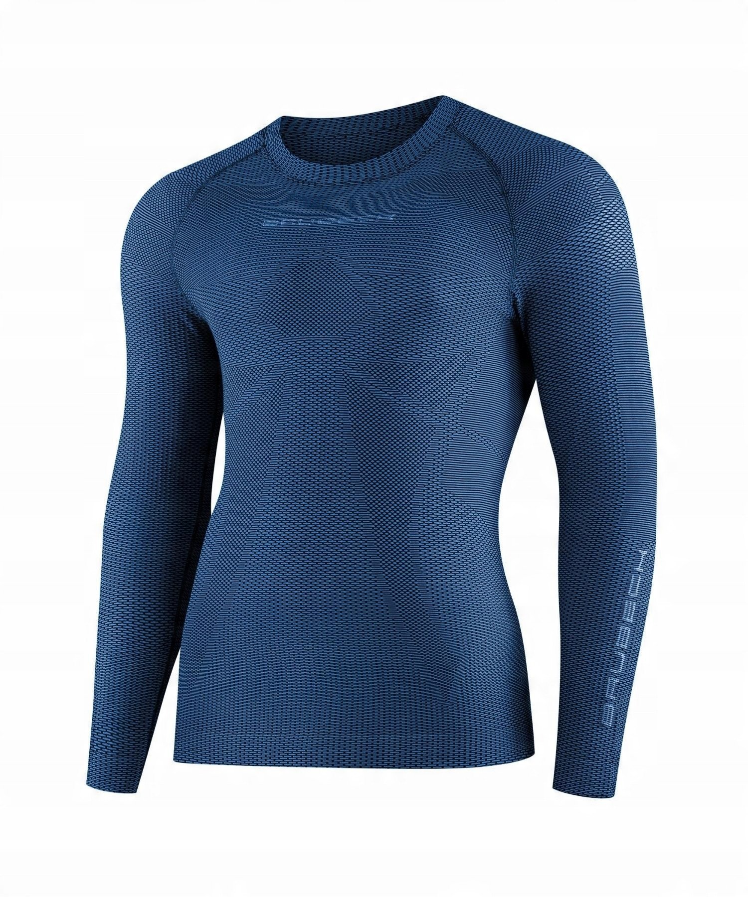 LS1595M Koszulka męska 3D PRO z długim rękawem ciemnoniebieski M