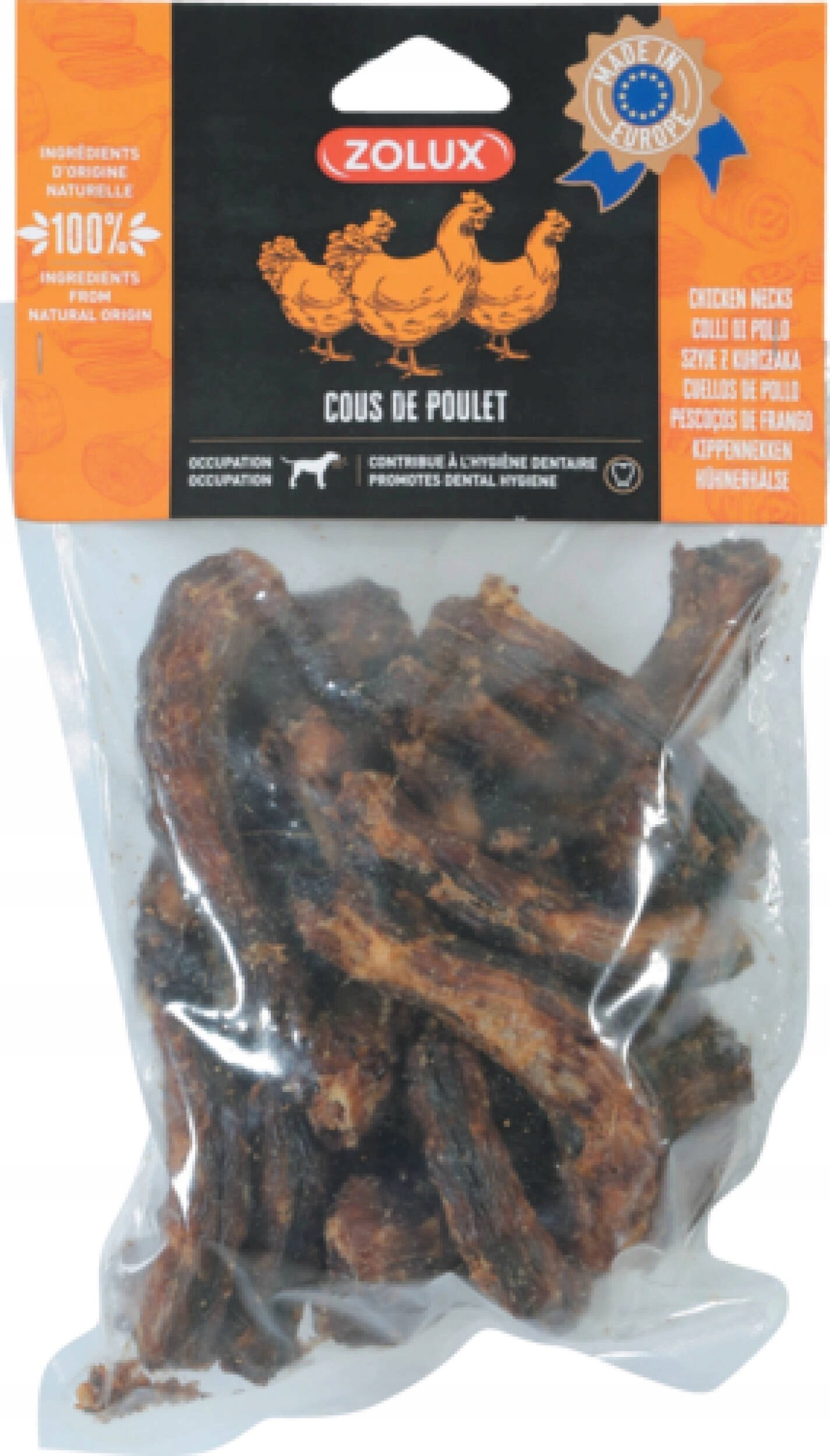 Zolux ZOLUX Przysmak naturalny dla psa Szyja kurza 500 g