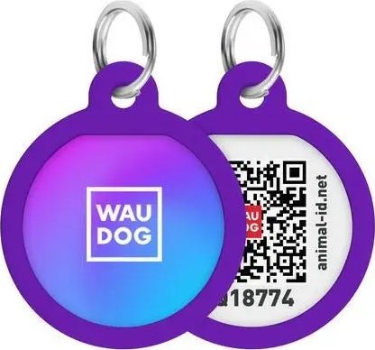 Collar WAUDOG Smart ID Adresówka Dla Psa Fioletowa 25mm