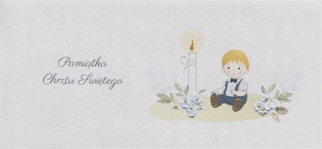 Teka Karnet Chrzest DL C24 - Dziecko chłopiec