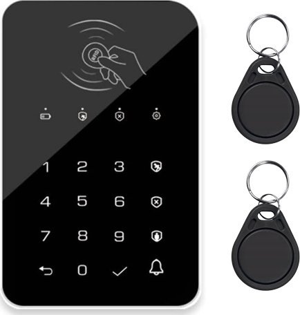 Spreest ZAMEK SZYFROWY DO DRZWI FURTKI KOD KLAWIATURA RFID 433MHZ ZESTAW ALARMOWY