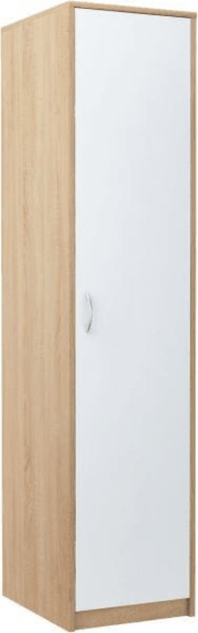 Szafa jednodrzwiowa, Classic, 45x55x193 cm, dąb sonoma, biel, mat | TYLETEGOTU