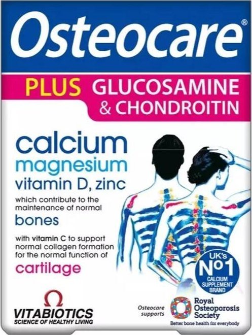 VITABIOTICS_Osteocare Plus Glucosamine & Chondroitin suplement diety z glukozaminą i chondroityną wspierający zdrowie kości 60 tabletek