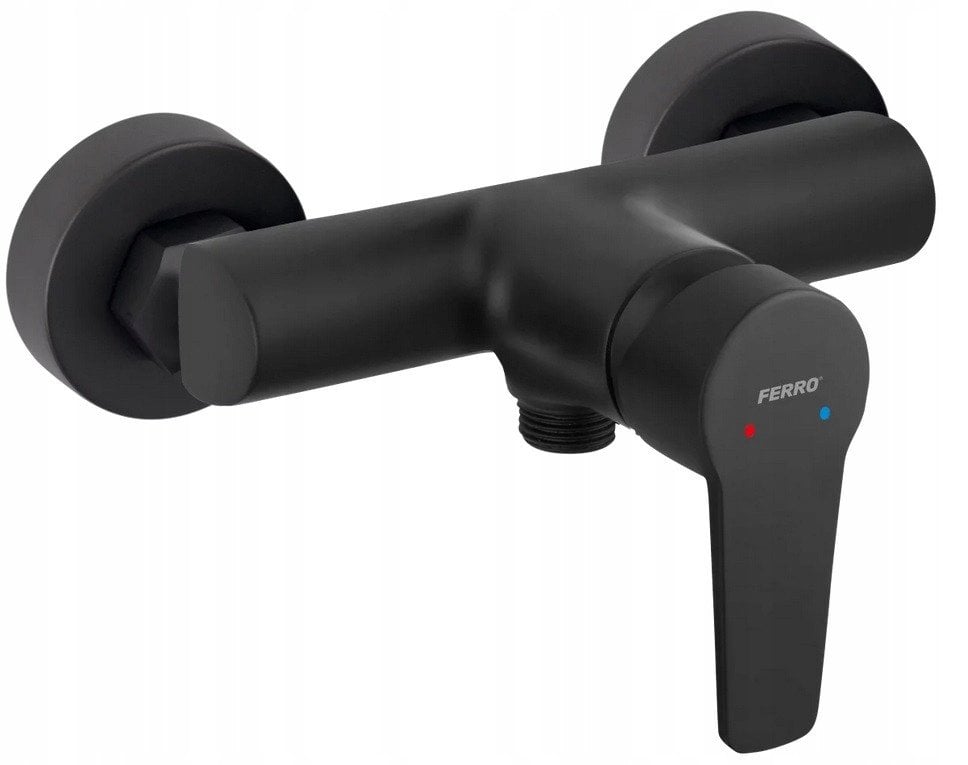 BTR7BL / FERRO / RITTO / BATERIA NATRYSKOWA ŚCIENNA BEZ ZESTAWU, CZARNA /