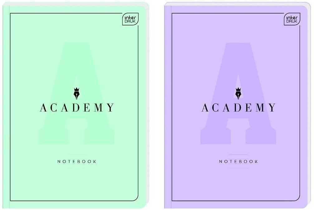 Brulion A4/96K linia Academy Pastel (5szt)