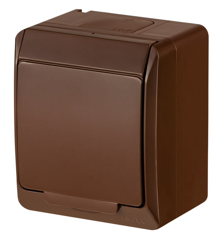 Elektro-Plast Gniazdo natynkowe GNT Hermes 2P+Z schuko brązowe (0324-06)