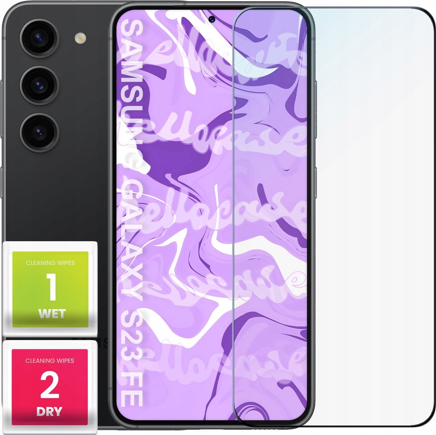 Hello Case Szkło Hartowane do Samsung Galaxy S23 Fe (szybka 9H, płaskie 2.5D, szybka)