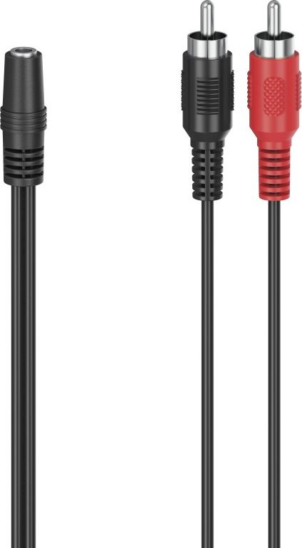 Adapter AV Hama Jack 3.5mm - RCA (Cinch) x2 czarny (002051860000)