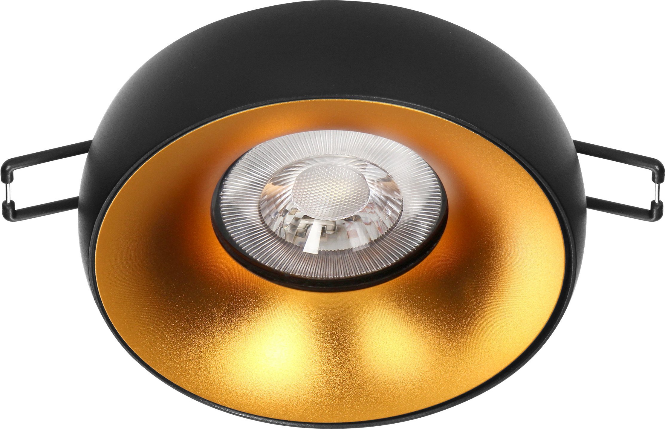 Orno DORADO R, ramka dekoracyjna oprawy punktowej, GU10, okrągła, czarno-złota