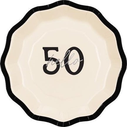 Talerzyki papierowe Hello 50 18cm 6szt