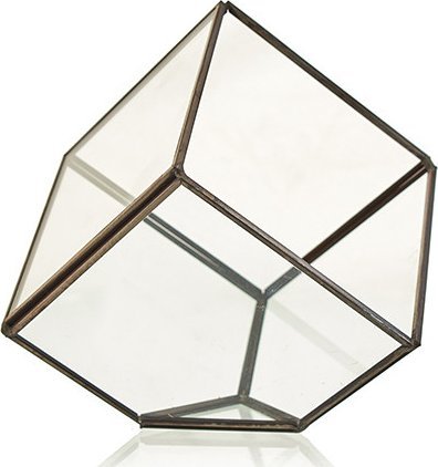 Tajemniczy ogród Szklane Terrarium Geometryczne - Sześcian