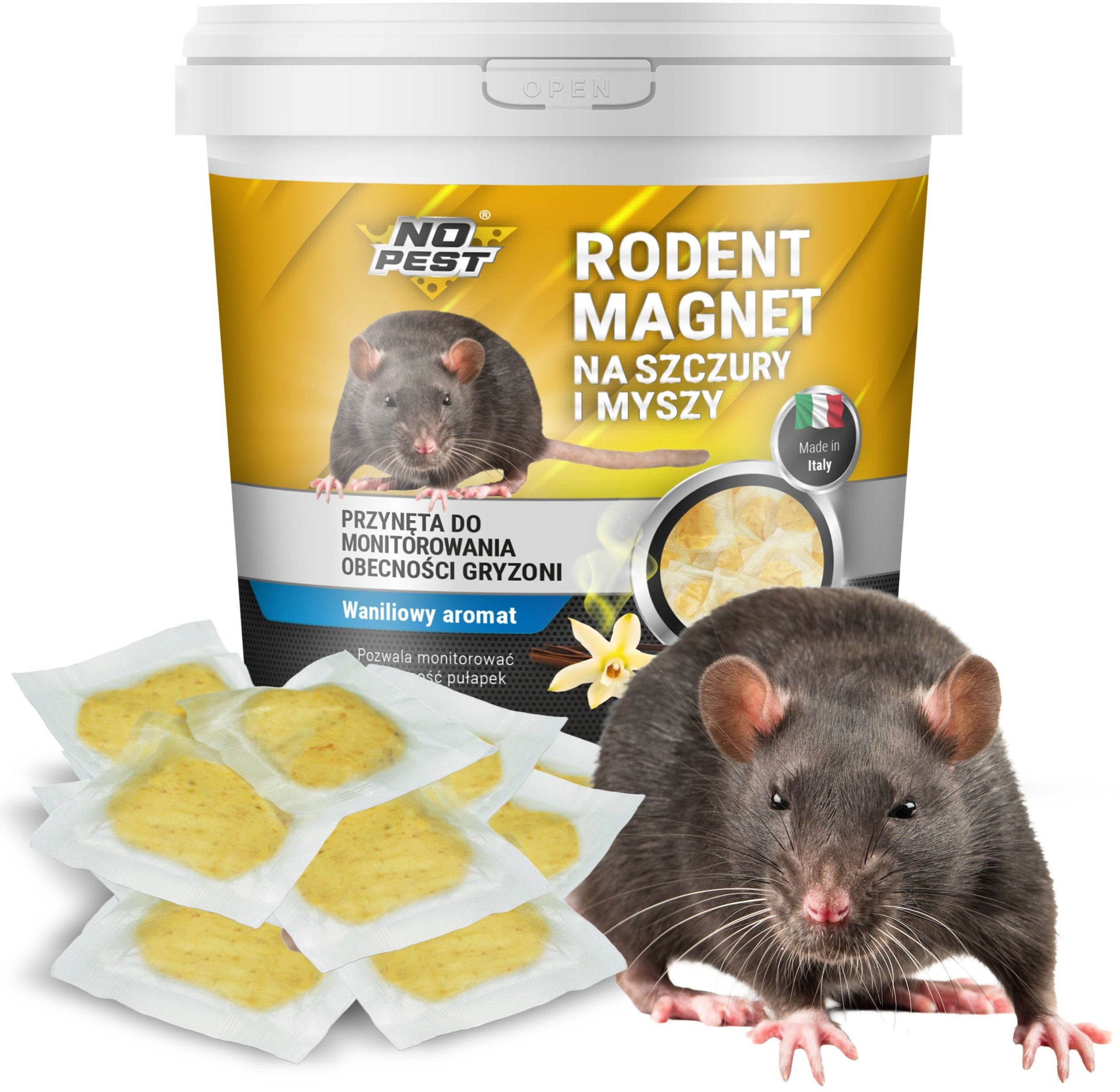 Wabik Przynęta Zanęta na Szczury Myszy Gryzonie do Pułapek Chwytaczy Łapek Myszołapek Przeciw Gryzoniom "Rodent Magnet" 400g