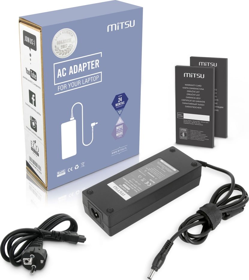 Zasilacz do laptopa Mitsu 120 W, 2.5 mm, 6.15 A, 19.5 V (ZM/LEN195615)