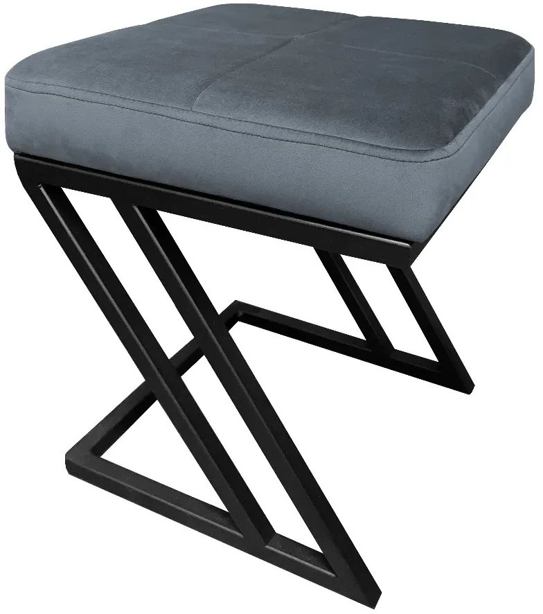 Pufa ZAZU BL VELVET ciemnoszara ATOS