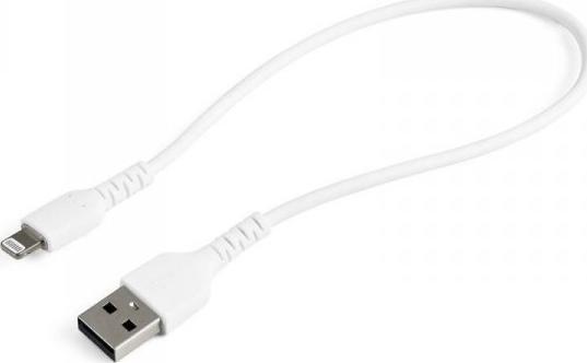 Kabel USB StarTech USB-A - Lightning 0.3 m Biały (RUSBLTMM30CMW)