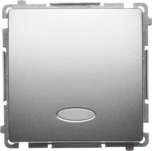 Kontakt-Simon Przycisk dzwonek Simon Basic pojedynczy z podświetleniem 10AX 250V satynowy (BMD1L.01/29)