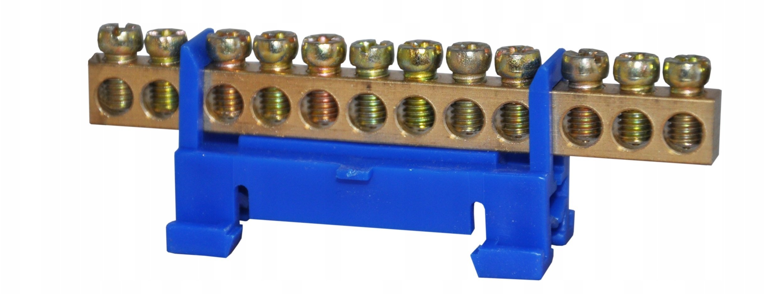 Listwa zaciskowa 12-polowa 10mm2 TH35 niebieska LZ-12B