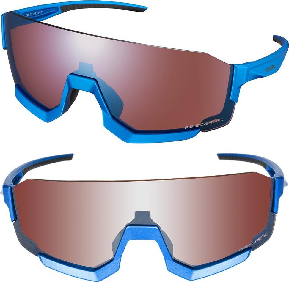 Shimano Okulary Shimano AeroLite2 niebieski metaliczny mat, soczewki Ridescape HC- Wysoki kontrast