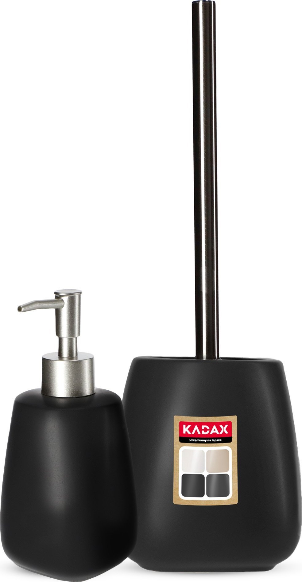 Kadax KADAX Zestaw Łazienkowy Szczotka Dozownik Czarny