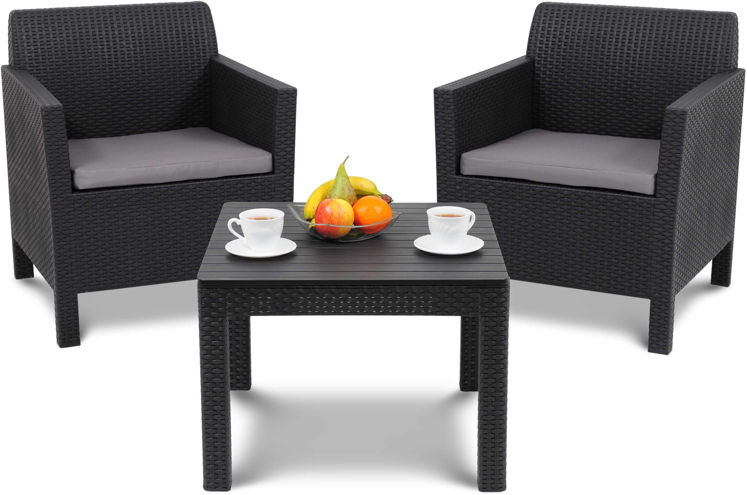 Zestaw mebli ogrodowych Orlando Weekend dla 2 osób grafitowy