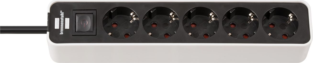 Listwa zasilająca Brennenstuhl Ecolor 5 gniazd 1.5 m biało-czarna (1153250020)