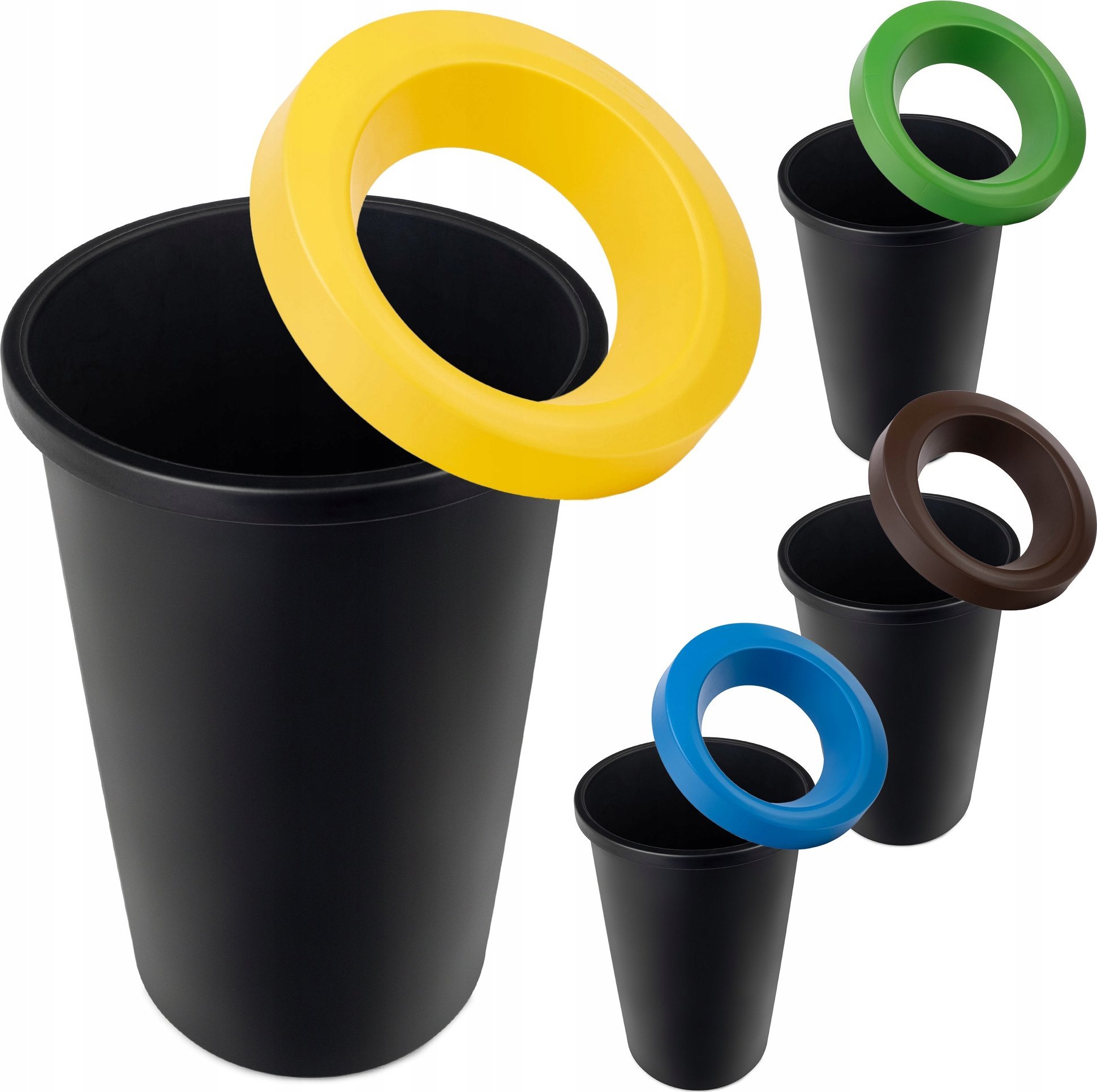 Kosz na śmieci Kadax 4xKADAX Kosze Na Śmieci Pojemnik Na Odpady 45L Do Segregacji Kubeł Śmietnik