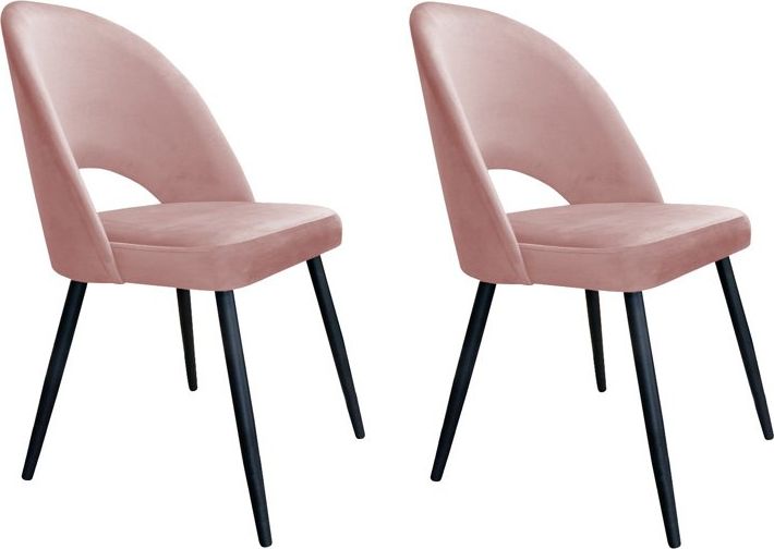 Atos Zestaw krzeseł ISKAR VELVET 2 szt różowe