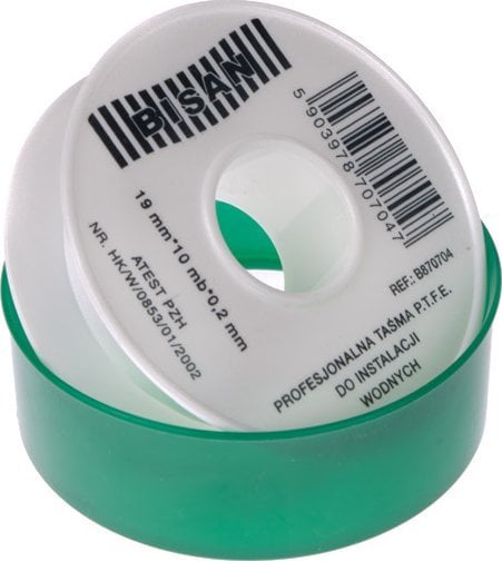 Bisan Profesjonalna taśma Bisan B870704 P.T.F.E 0,20mm/19mm/10mb zielona
