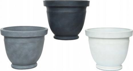 Kaemingk Doniczka plastikowa okrągła gładka mix 33 cm