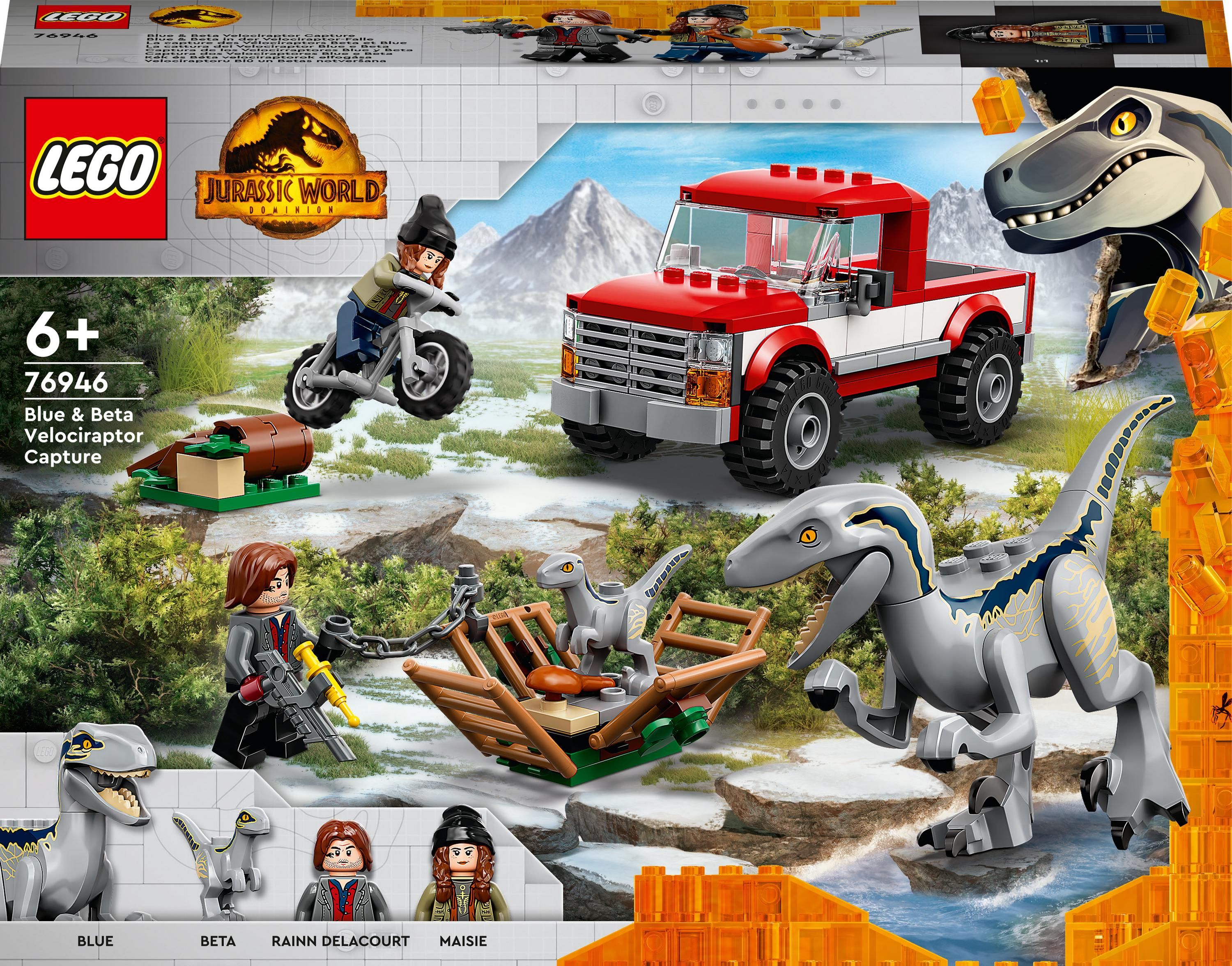 LEGO Jurassic World Schwytanie welociraptorów Blue i Bety (76946)