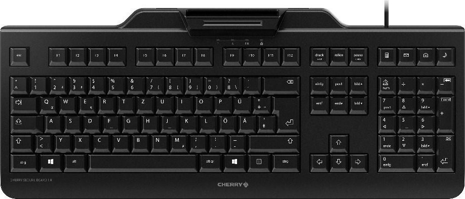 Klawiatura Cherry CHERRY SECURE BOARD 1.0 klawiatura Biuro USB QWERTY Skandynawia Czarny