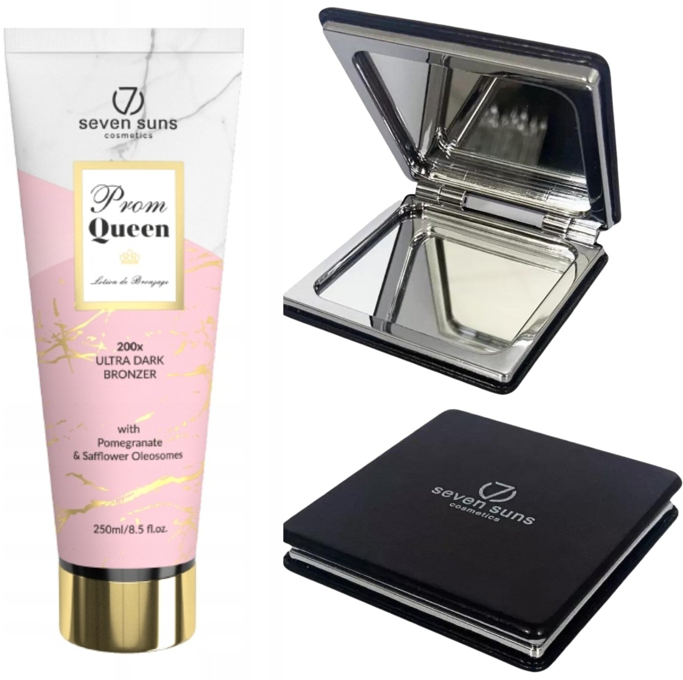 7suns Prom Queen Ultra Dark Bronzer Golden Edition + Podwójne Lusterko Gratis