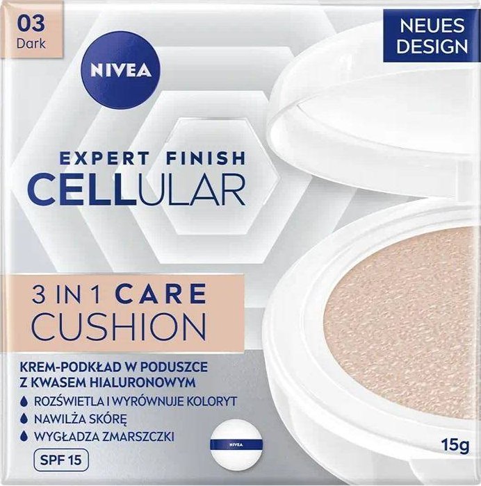 Nivea Expert Finish Cellular 3in1 Care Cushion krem-podkład w poduszce SPF15 03 Dark 15 ml