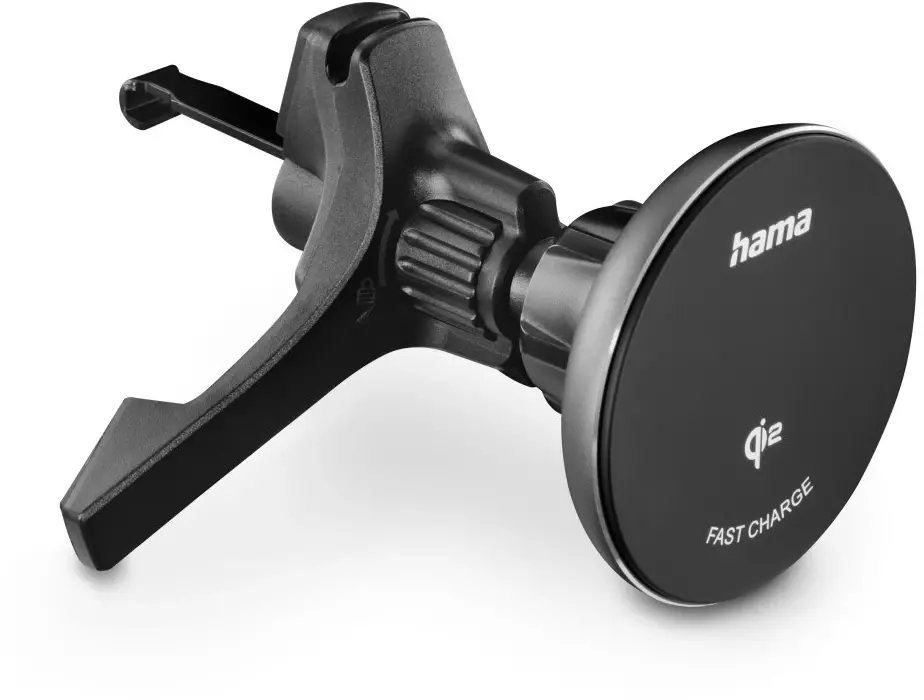 Hama UCHWYT SAMOCHODOWY INDUKCYJNY Qi2 FAST CHARGE 15W, CZARNA