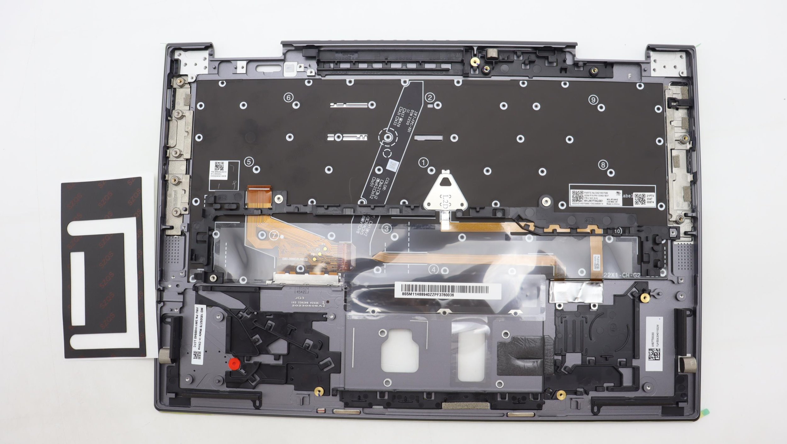 Lenovo 5M11H62448, Cover + keyboard, Keyboard backlit, Lenovo, ThinkPad X1 Yoga 8th Gen