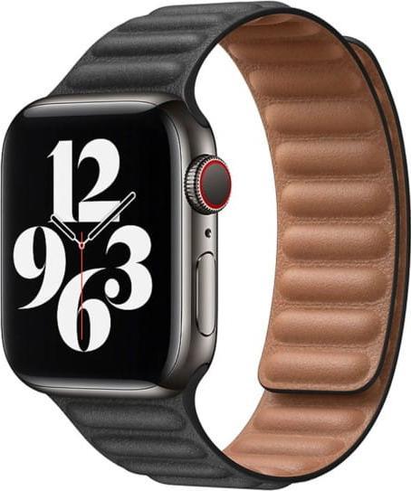 Strado Pasek skórzany opaska do Apple Watch 7 45mm (Czarny) uniwersalny