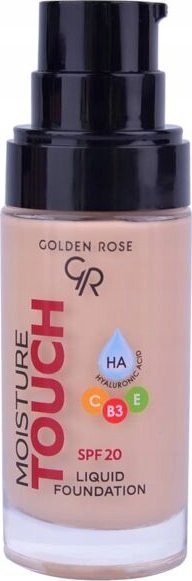 Golden Rose Moisture Touch Nawilżający podkład do twarzy SPF20 30ml (102)