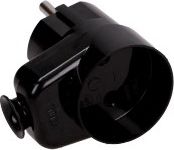Timex Wtyczka kątowa z gniazdem b/u 16A 2P 250V czarna (WT-6U/G)