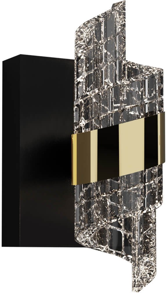 Kinkiet ścienny Tonga WL-26374-9W-3K-BK-GD Italux LED 9W 3000K czarny złoty