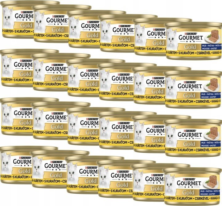 Purina Purina Gourmet Gold Karma dla kotów mus z kurczakiem 85 g x 24 sztuki