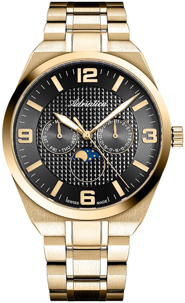 Zegarek męski Adriatica A8343.1156QF złoty
