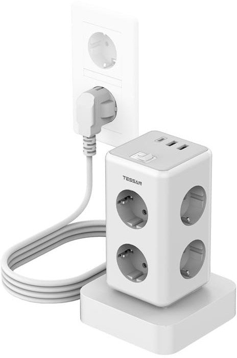 Listwa zasilająca Tessan TS-306TS-C (biała)