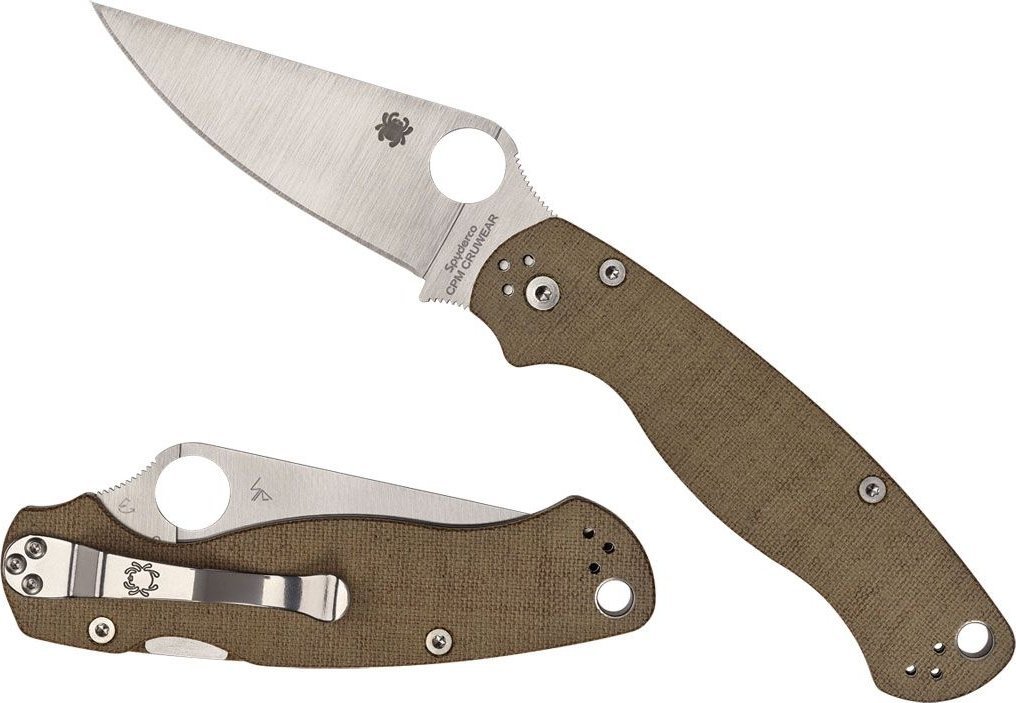 Spyderco Spyderco PARA MILITARY 2 CRU-WEAR MICARTA PLAIN C81MPCW2