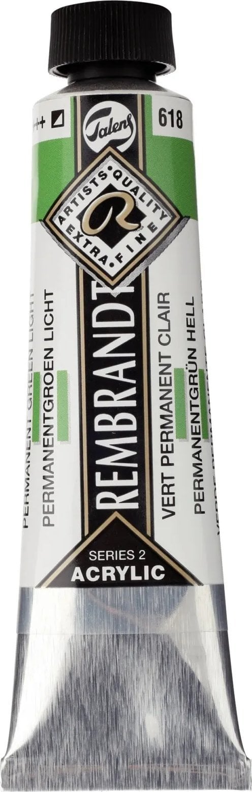 Artequipment Rembrandt Acrylic Colour Tube Permanent Green Light 618
